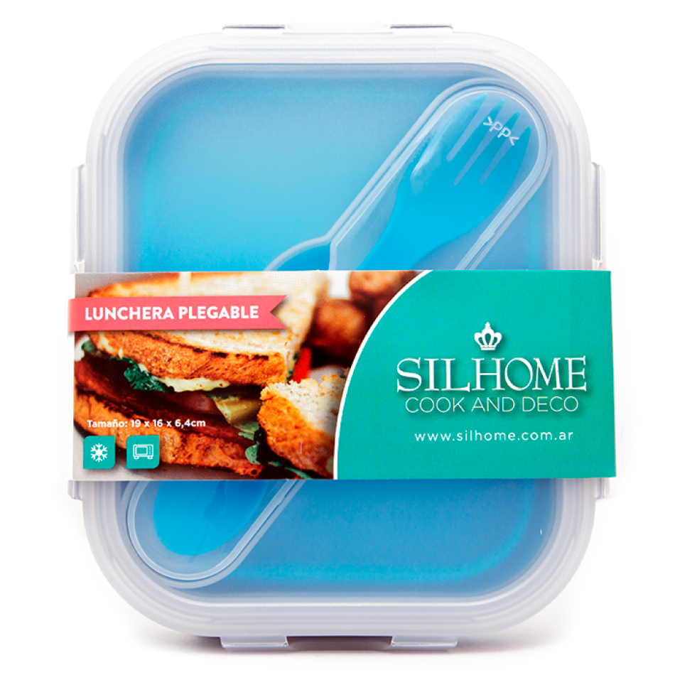 Lonchera Plegable Silicona X3 Contenedor Portátil Alimentos Fiambrera –  Cómpralo en casa